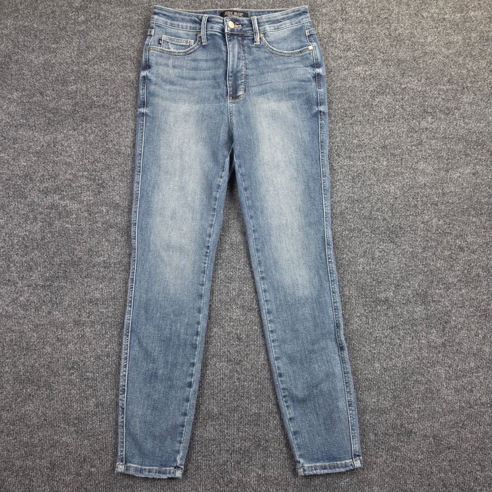 Judy Blue Skinny Fit Jeans Women's 7/ 28 High Rise Med Wash Denim Tummy Control